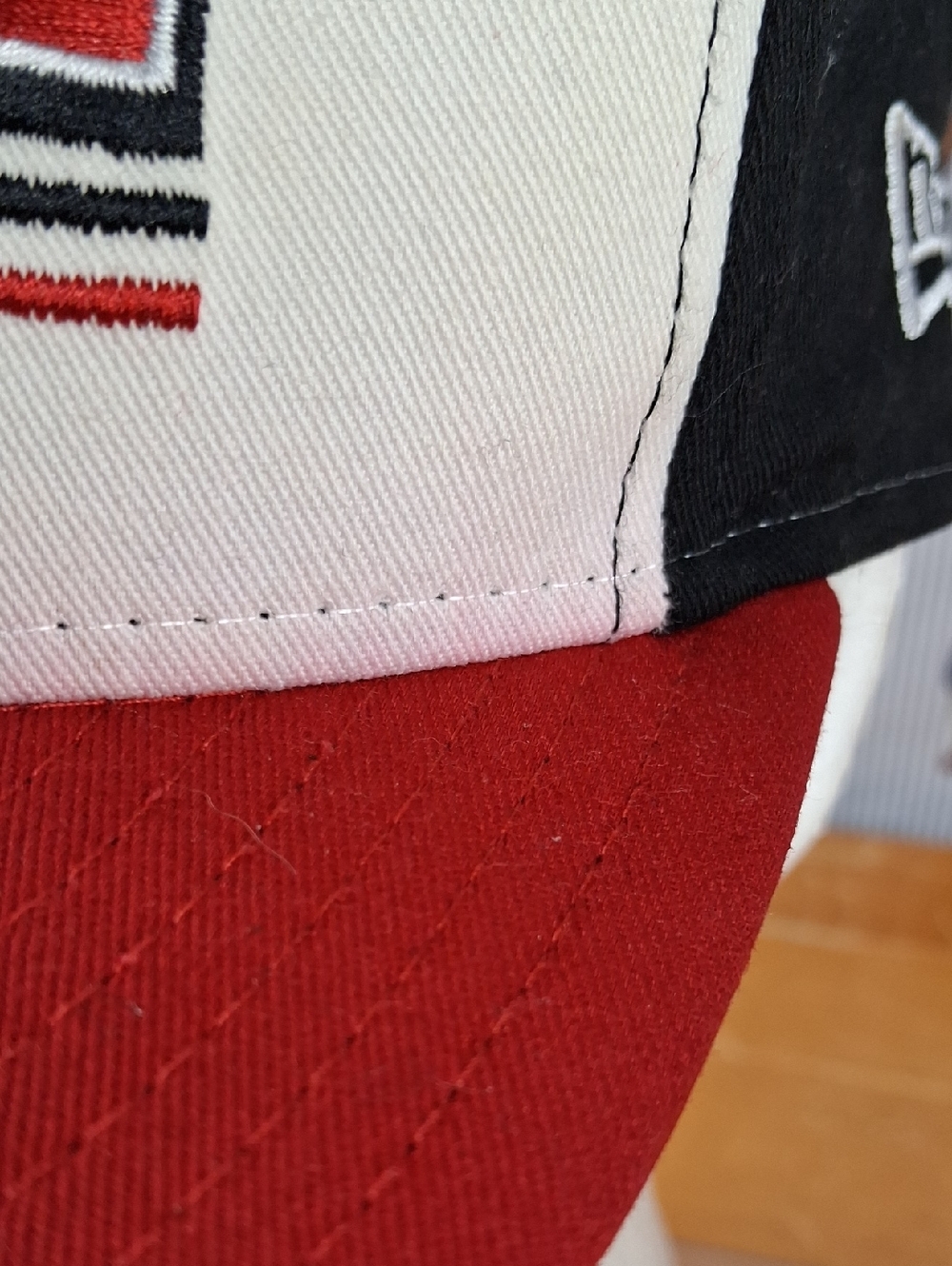 Miami Heat New Era HWC Stitch Spell Out Logo Basketball Black & Red Snapback Hat - Picture 7 of 11